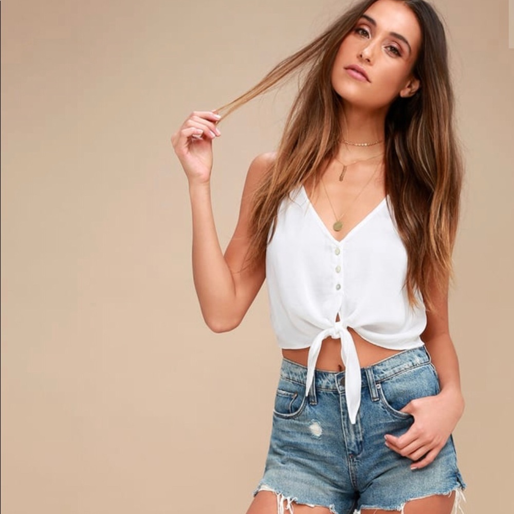 NWT Free People Tie Front Camisole Top